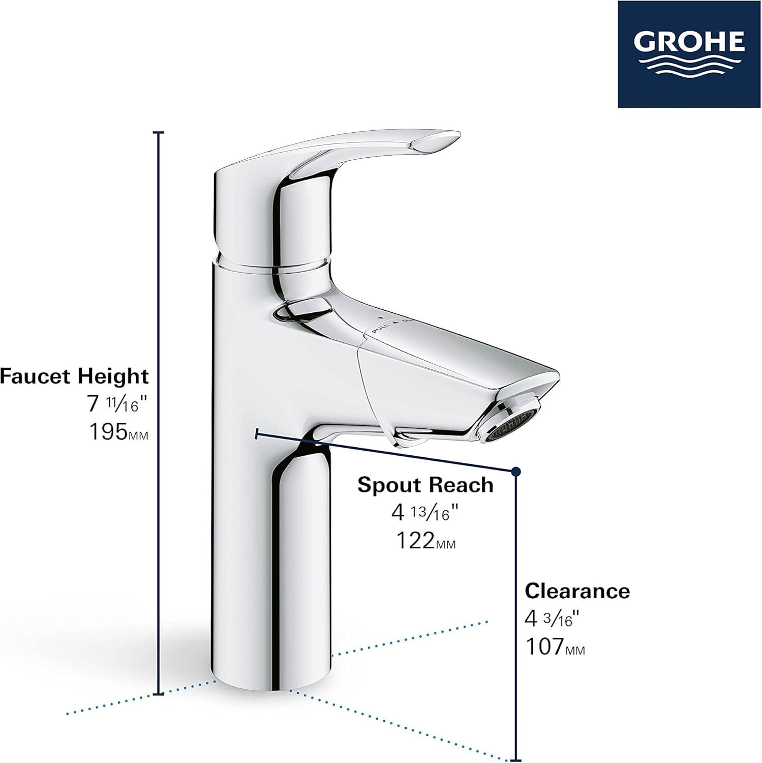 Eurosmart Chrome Single-Handle Pull-Out Bathroom Faucet