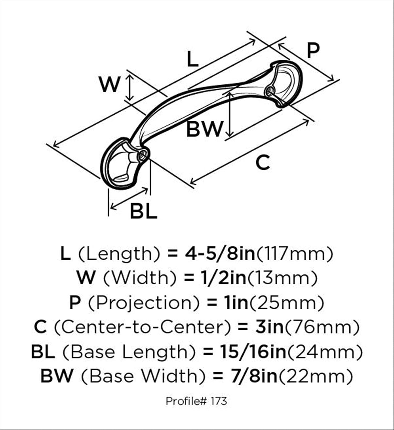 Satin Nickel 4.63" Traditional Cabinet Pull with Mounting Hardware