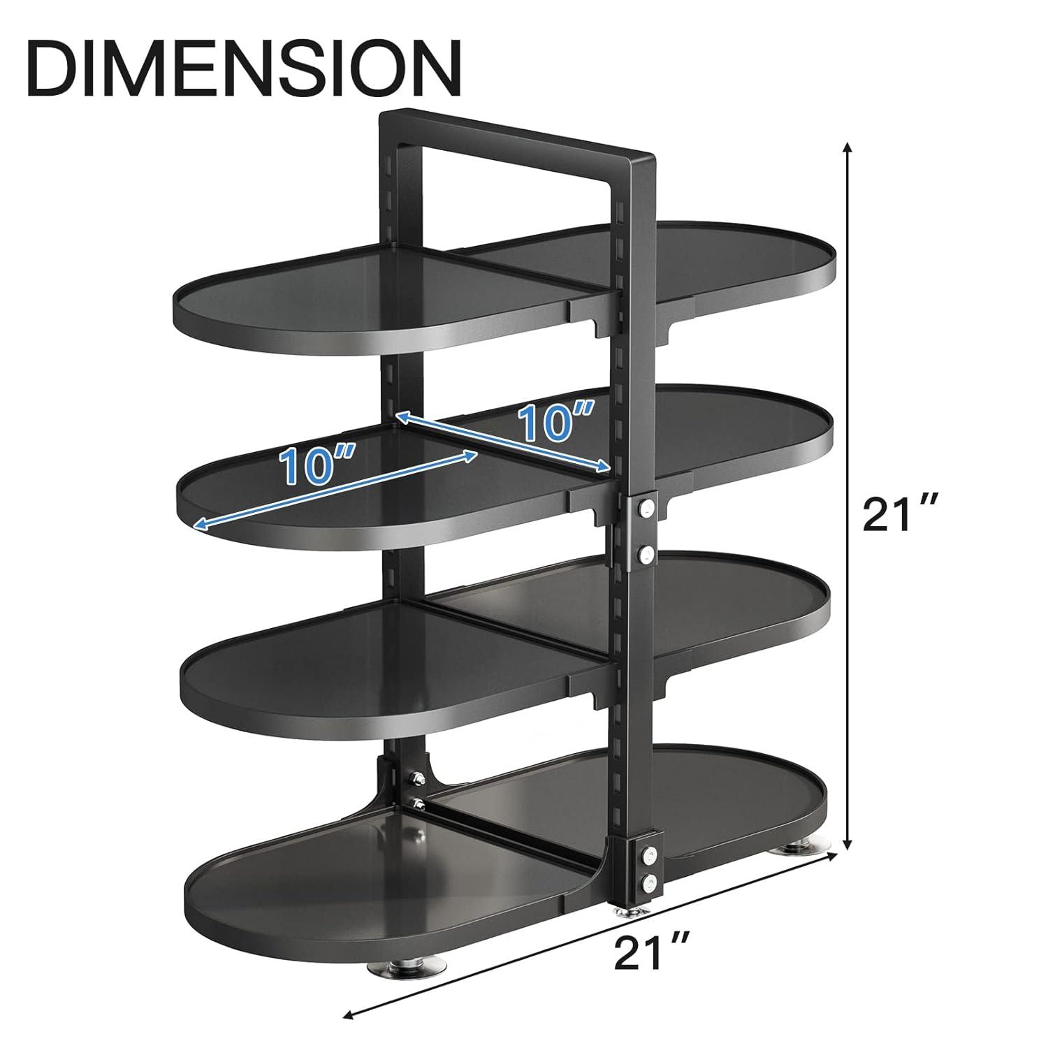 Pot and Pan Organizer for Cabinet, 8 Tier 21” Adjustable Cabinet Pan Organizer Rack Heavy Duty Pot Rack for Kitchen Storage, Snap-on Pot Pan Organizer with Panels for Stockpot and Steamer (Round)