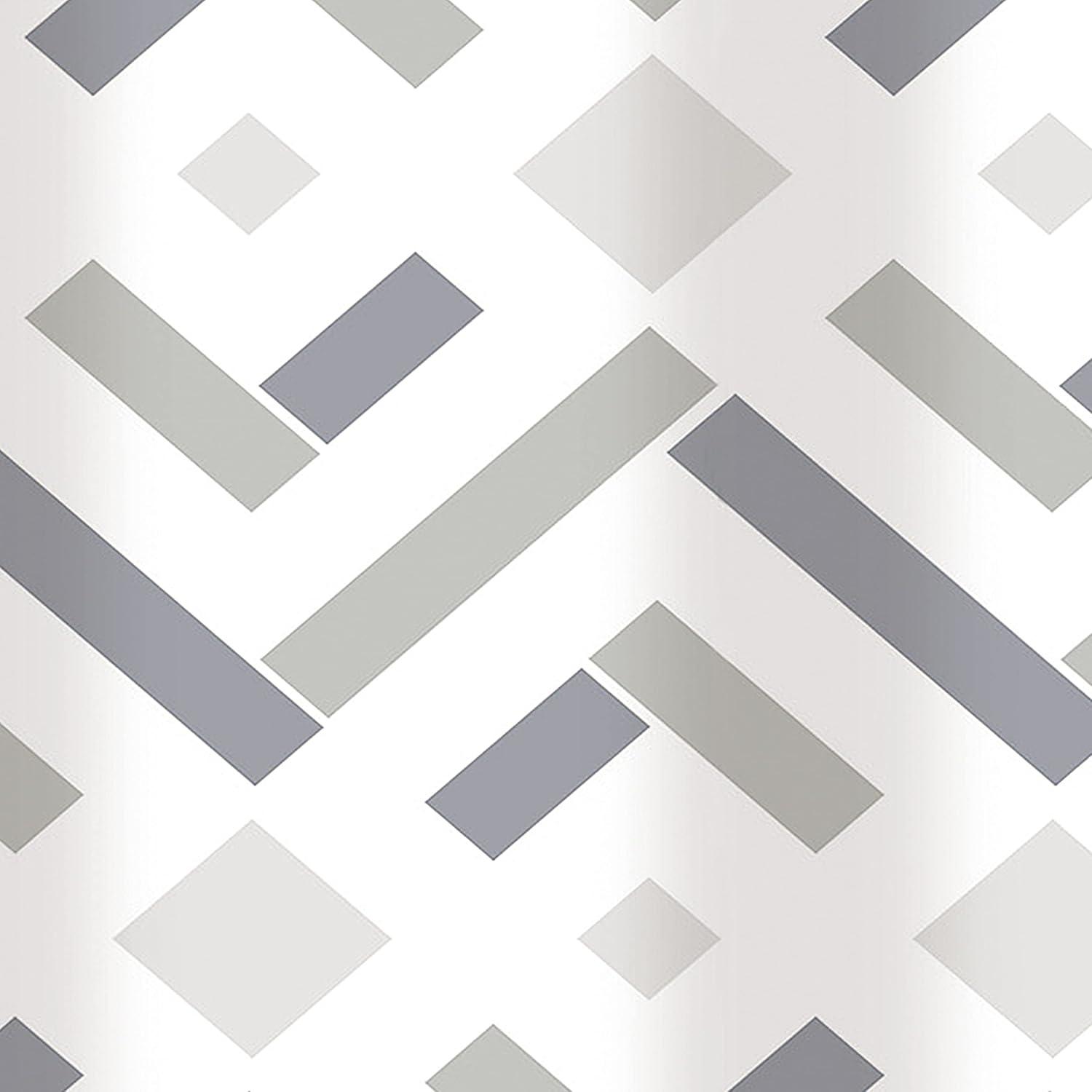 Bath Bliss Geometric Shower Curtain