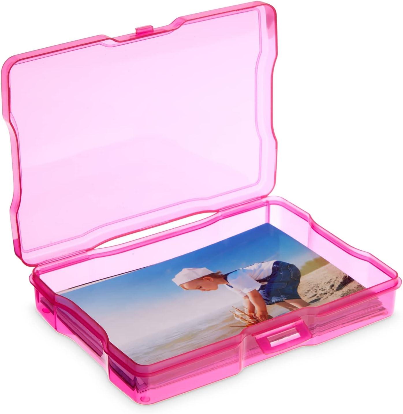 Paper Junkie 4 x 6 Inch Photo Storage Box with 6 Inner Cases, Plastic Box for Stickers, Crafts, Seeds, Craft Organizers and Storage (7 Pieces)