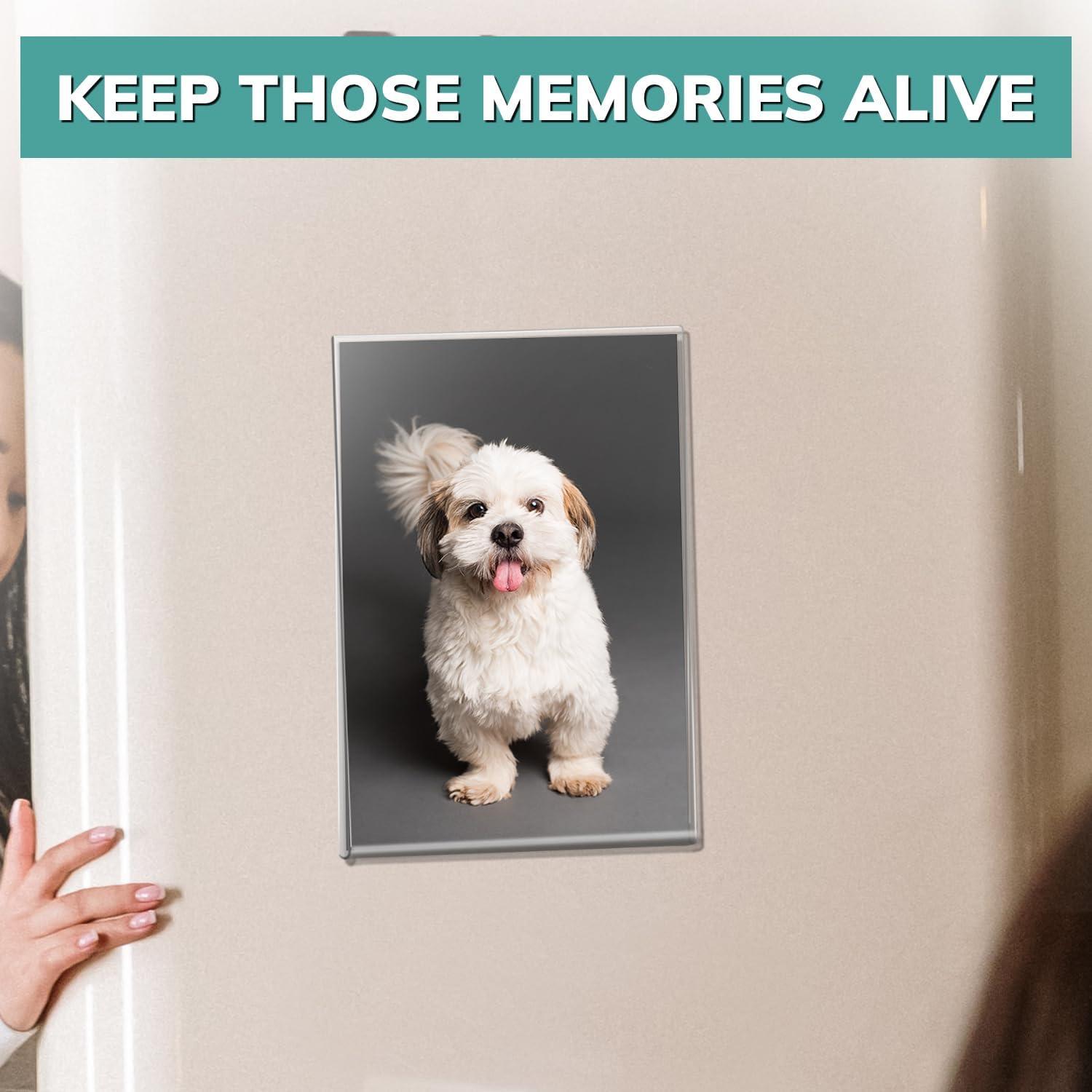 pbf 4x6 Magnetic Picture Frames for Refrigerator | 4 x 6 Clear Magnetic Acrylic Frames | Magnetic Photo Holders for Fridge, Locker, Photo Board, Art Display, Sign Holder (150-Pack)