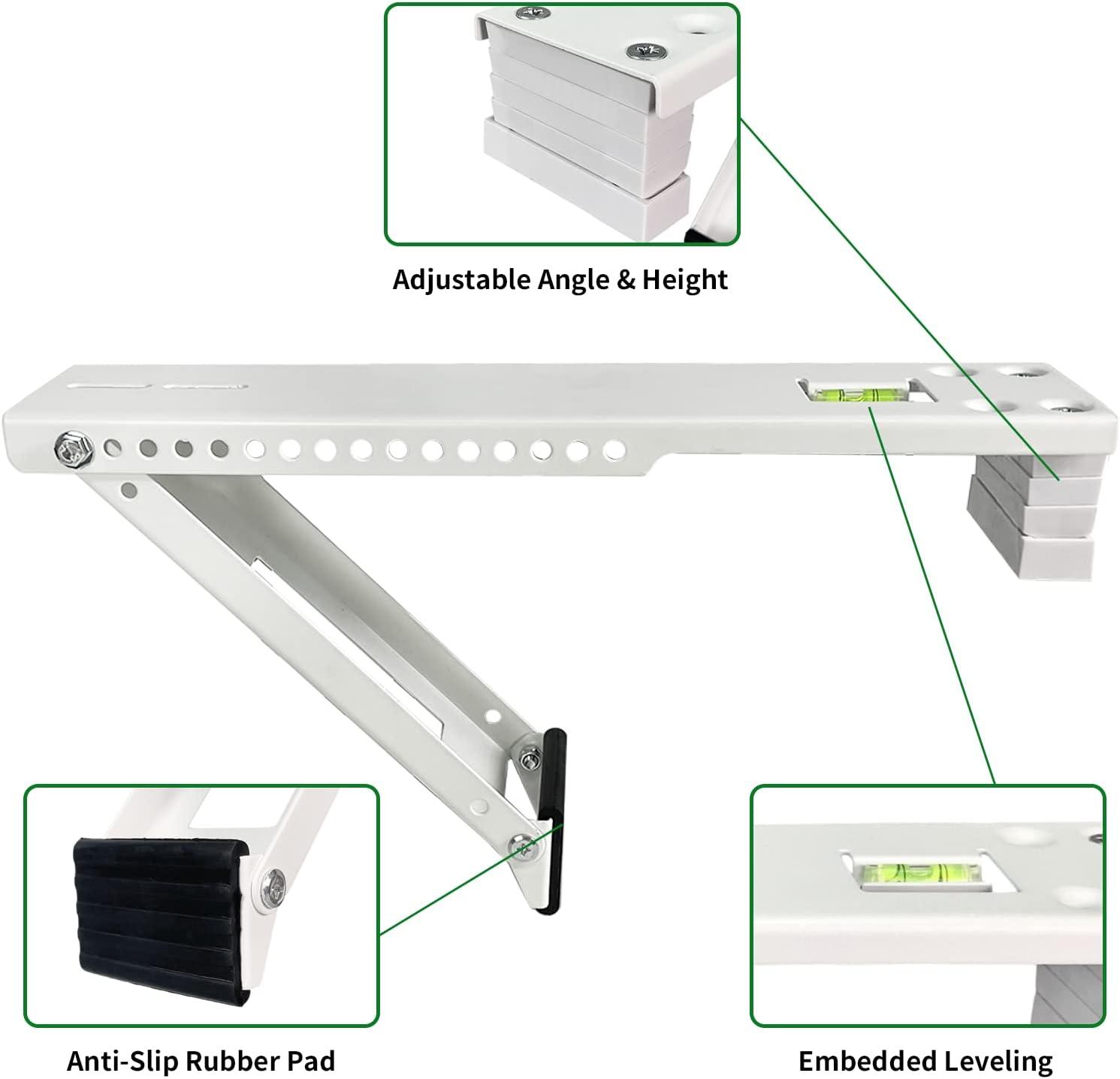 Universal White Steel Window AC Support Bracket