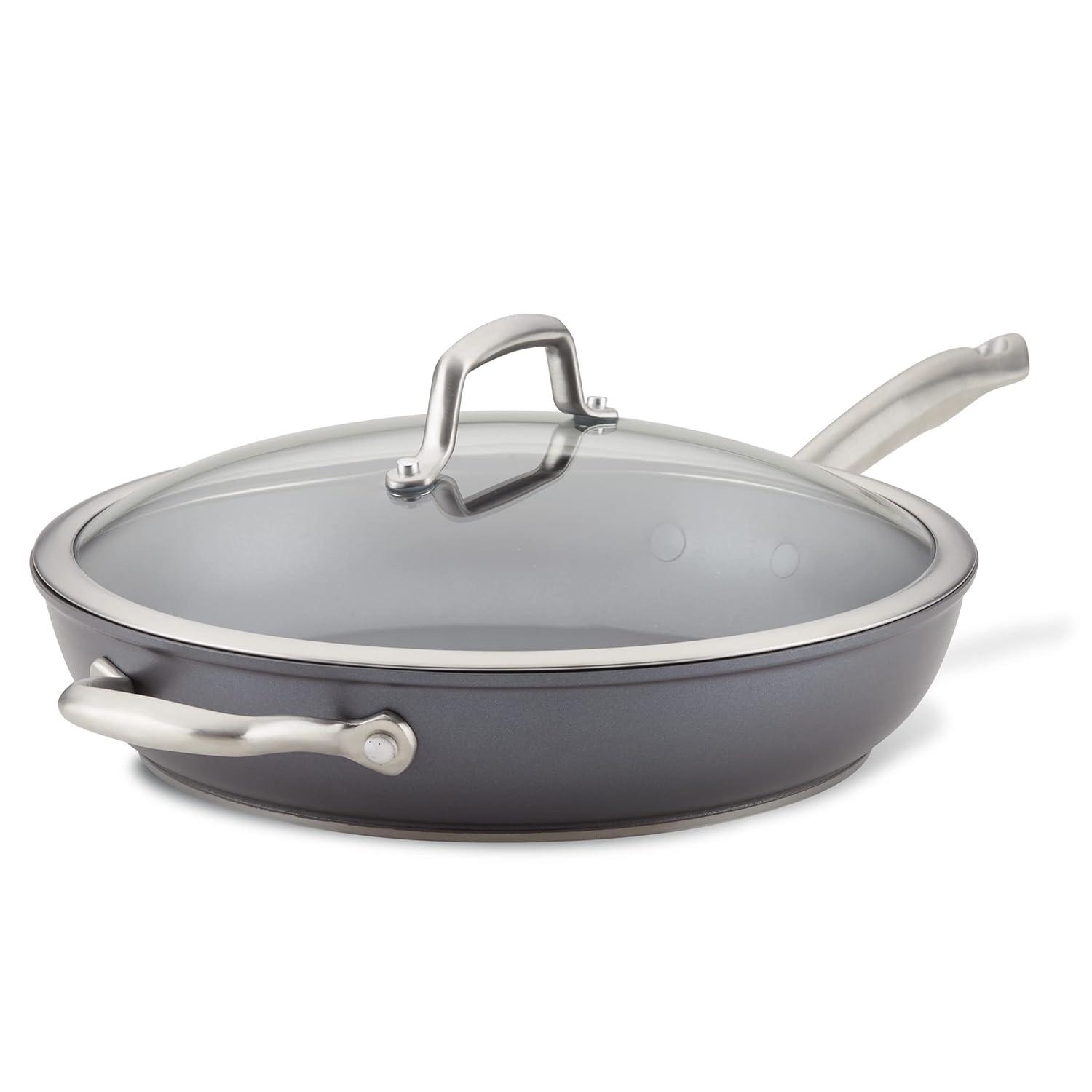 Anolon Accolade 12.25" Forged Hard-Anodized Nonstick Frying Pan with Lid