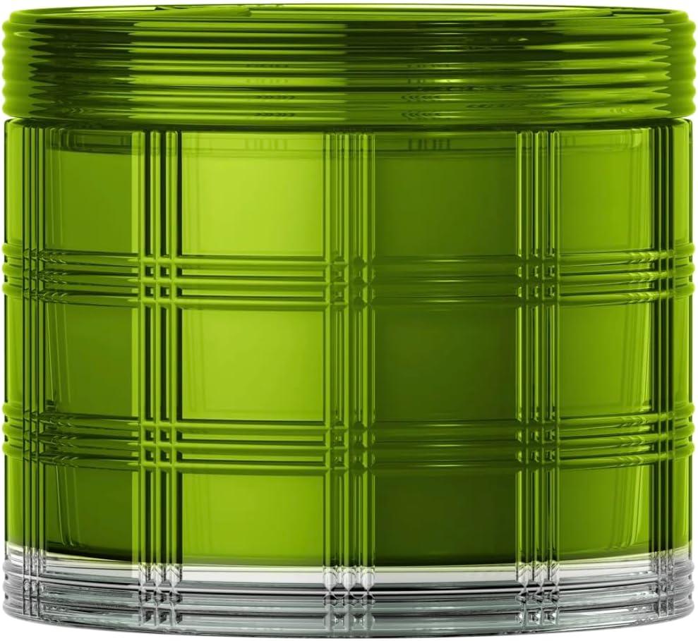 Golden Bamboo Green Glass Scented Candle with Gift Box