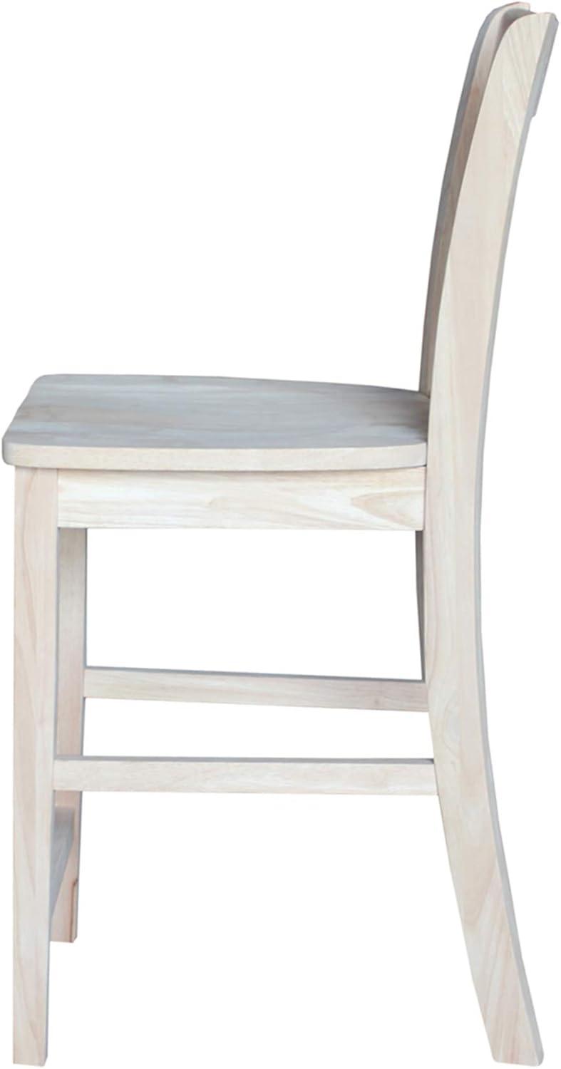 San Remo Unfinished Wood Counter Height Stool