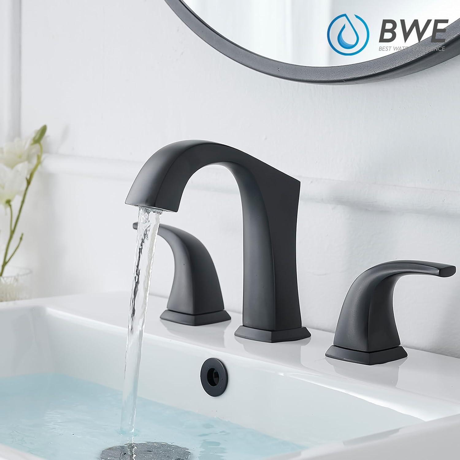 Widespread 2-handle Bathroom Faucet with Drain Assembly