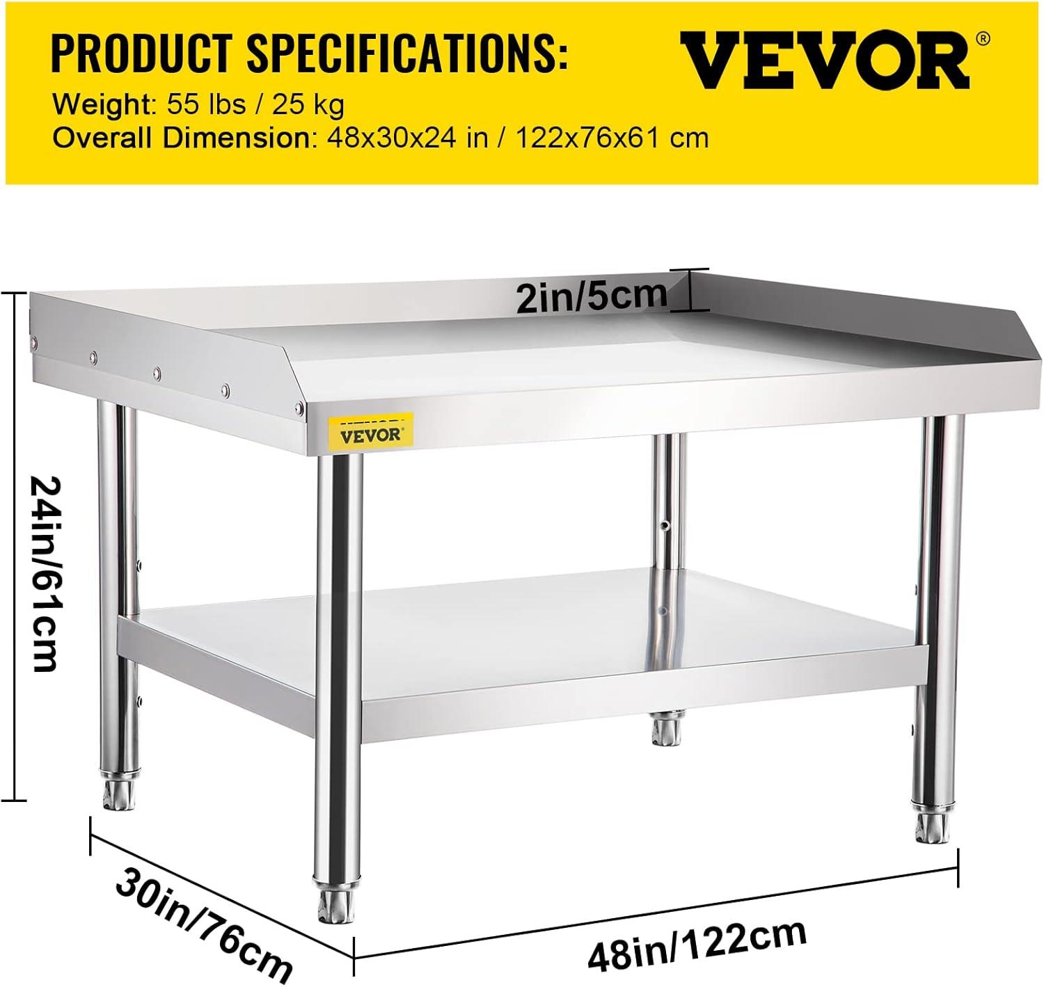 VEVOR VEVOR Stainless Steel 24'' H Work Table