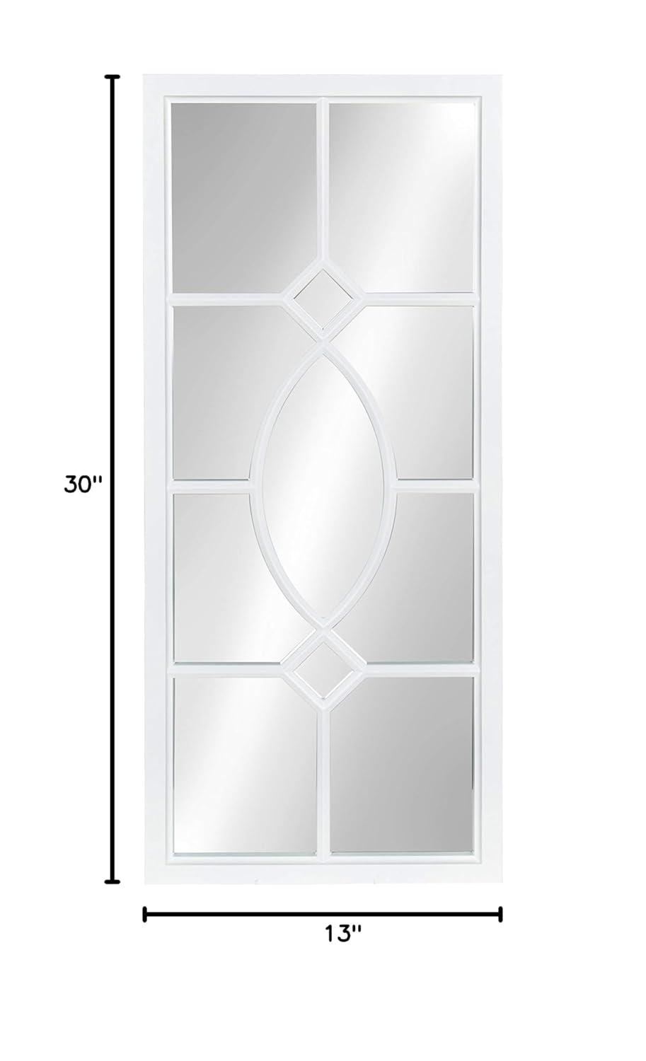 13" x 30" Cassat Framed Wall Accent Mirror White - Kate and Laurel