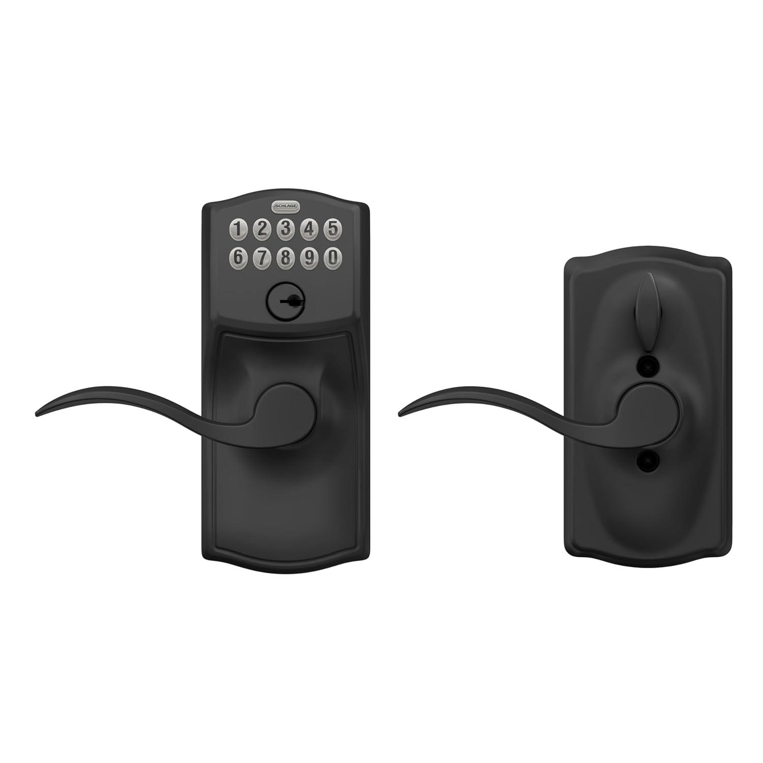 Schlage Fe595-Cam-Geo Camelot Keypad Entry - Black