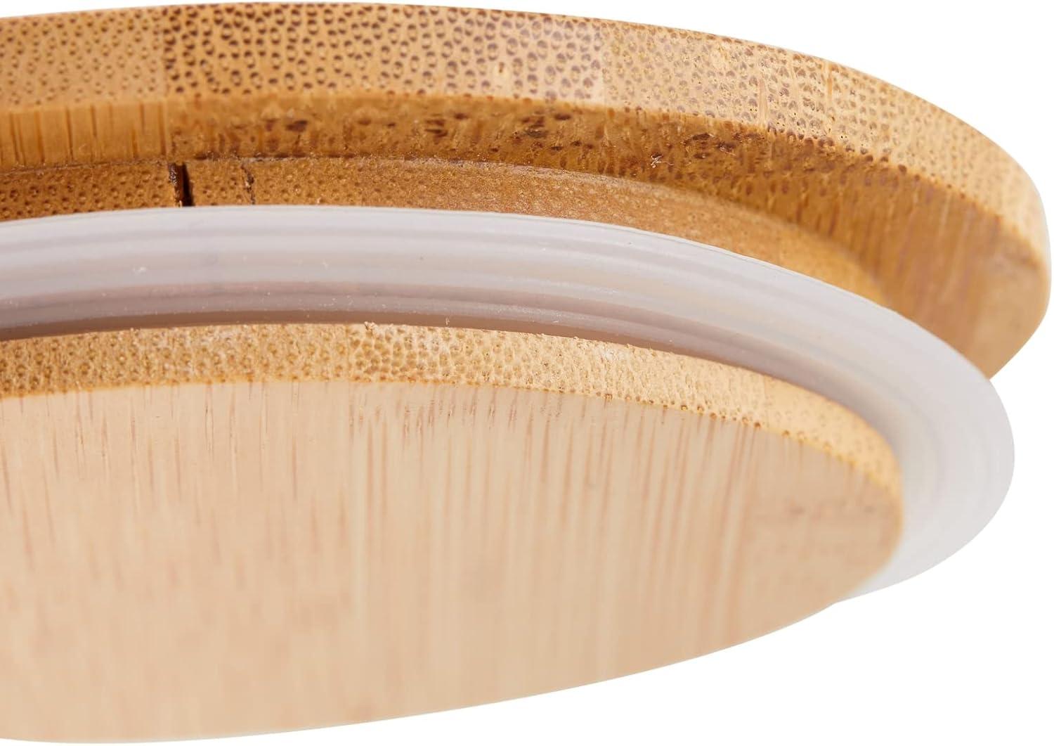 Farmlyn Creek Set of 3 Marble Ceramic Canisters with Wooden Bamboo Lids, Kitchen Counter Containers, Food Storage Jars, 3 Sizes