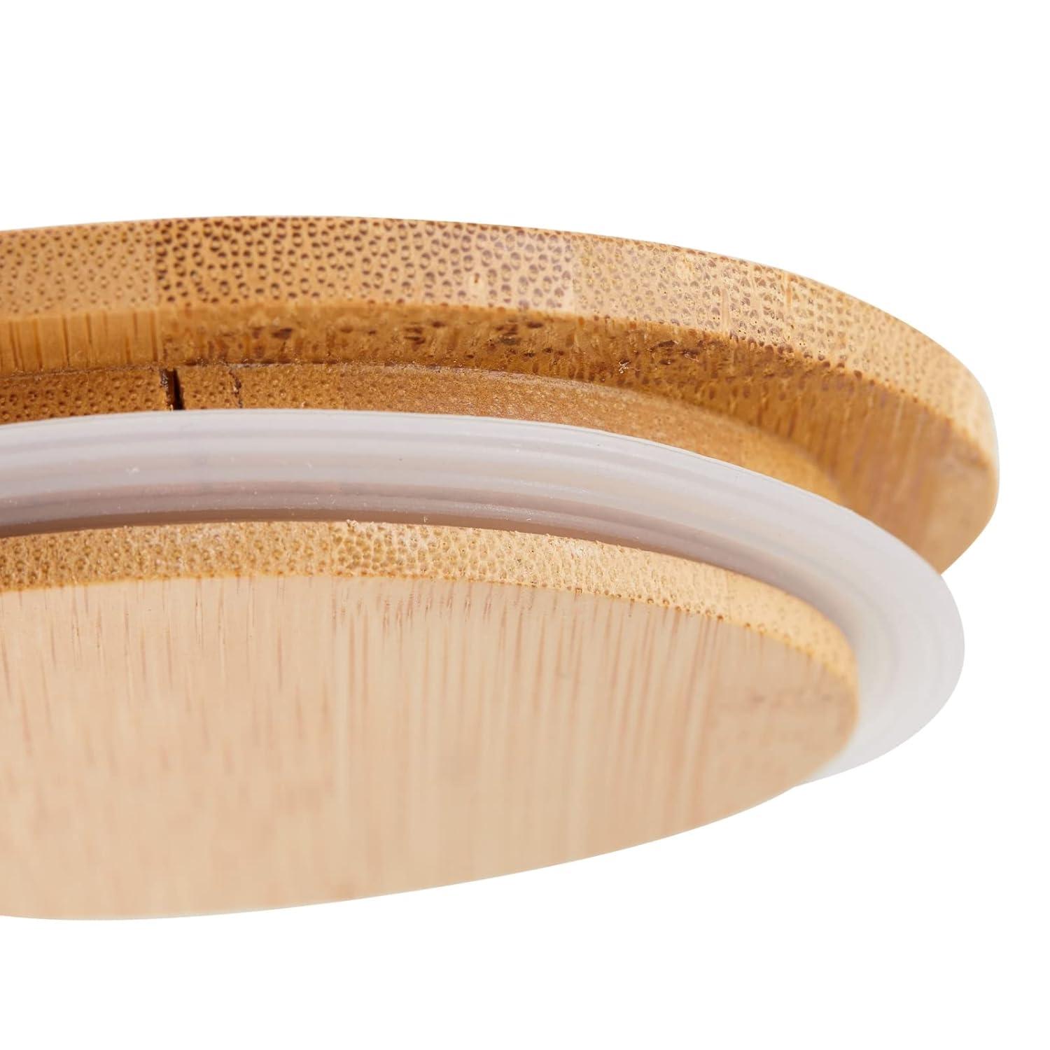 Farmlyn Creek Set of 3 Marble Ceramic Canisters with Wooden Bamboo Lids, Kitchen Counter Containers, Food Storage Jars, 3 Sizes