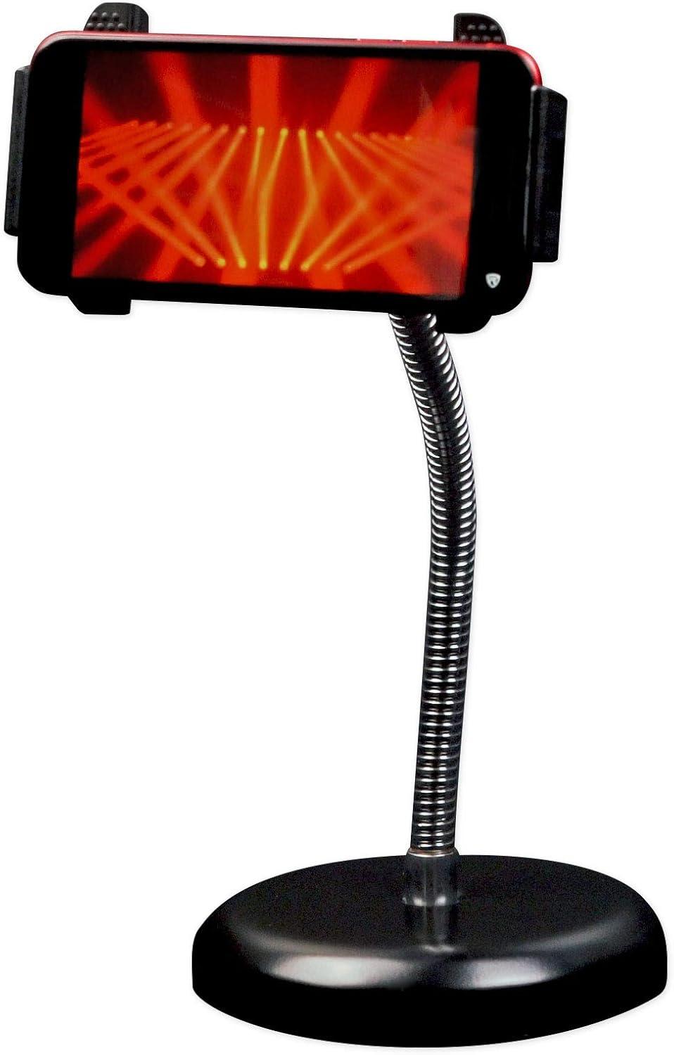 Rockville RDMS6 Studio Desktop Mic Stand w 11.8" Gooseneck+Round Weighted Base
