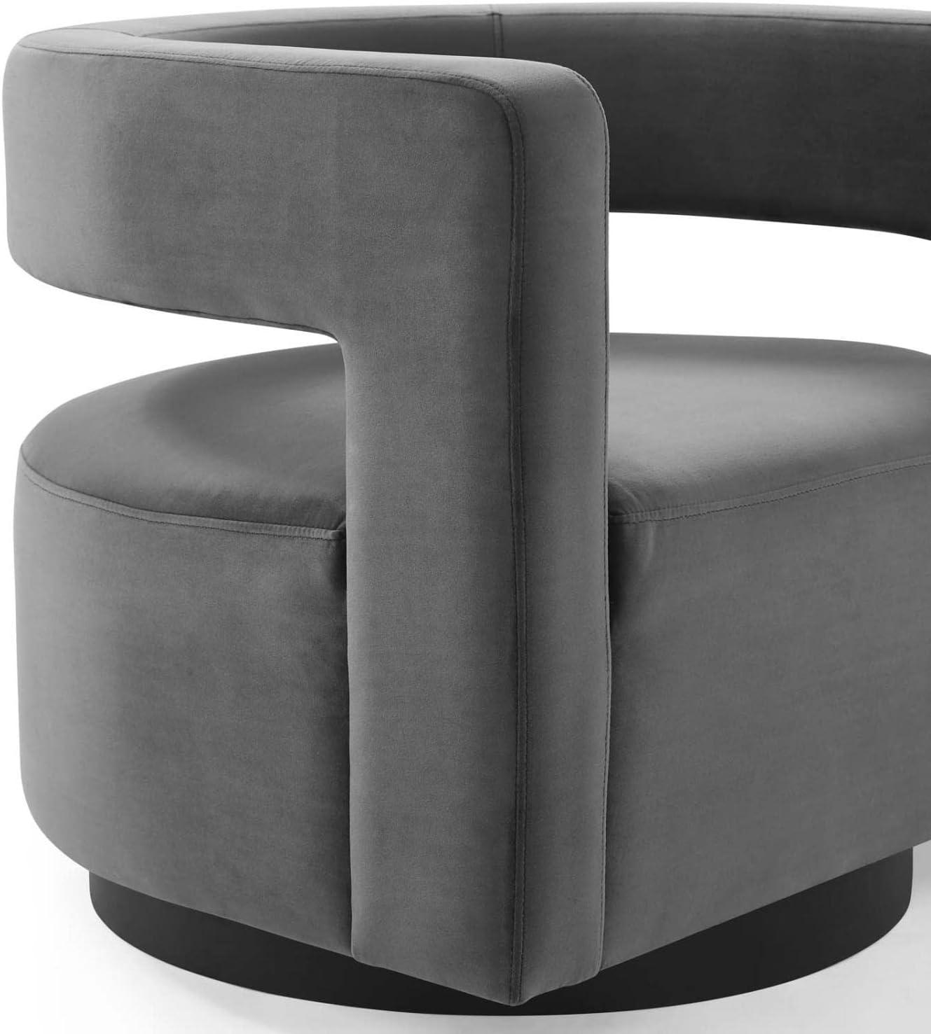 Modway Spin Cutaway Performance Velvet Swivel Armchair