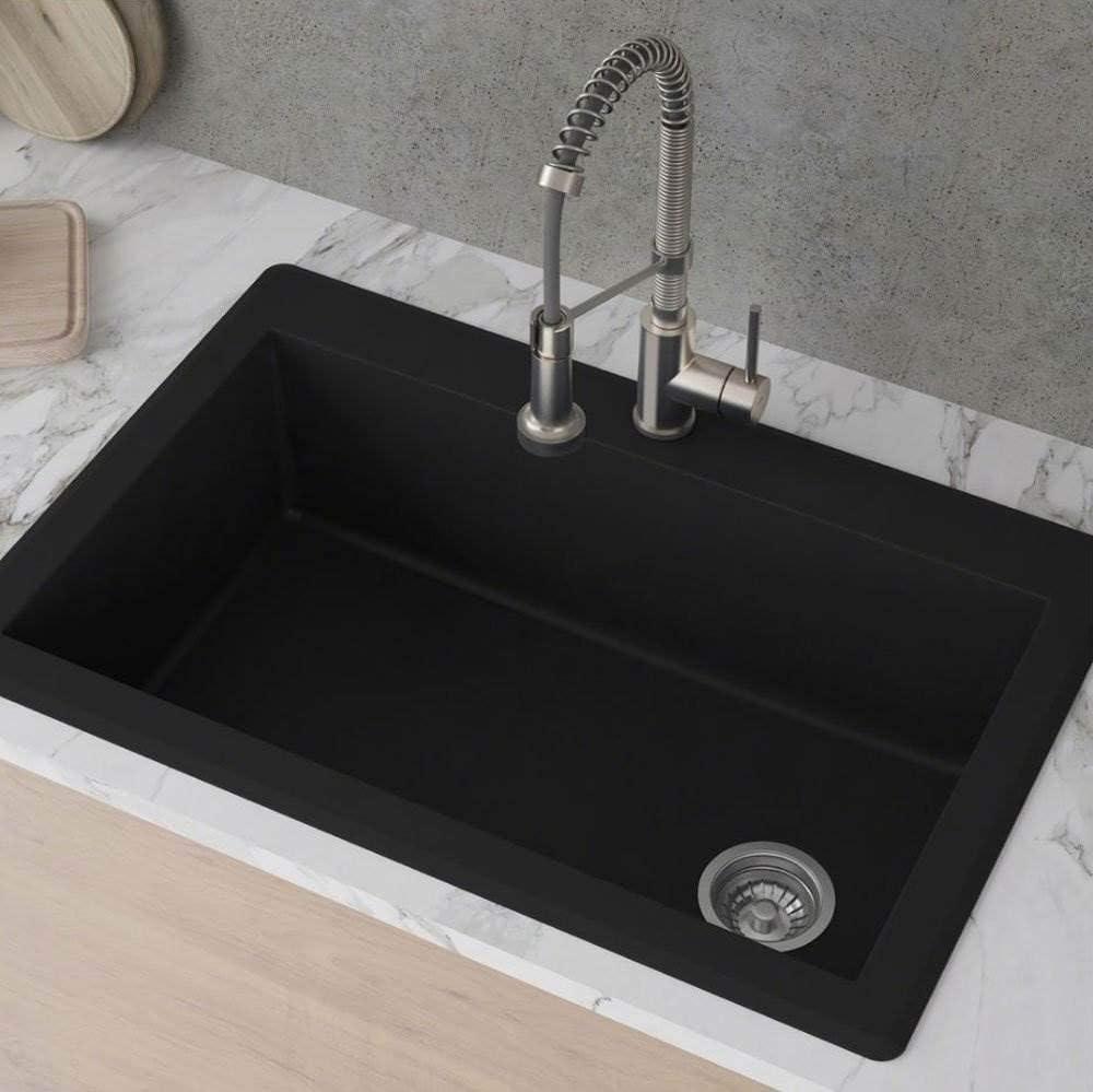 KRAUS Forteza™ 33" L Dual Mount Single Bowl Granite Kitchen Sink