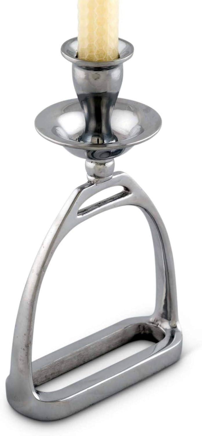 Arthur Court Designs Equestrian 8'' H Metal Tabletop Candlestick