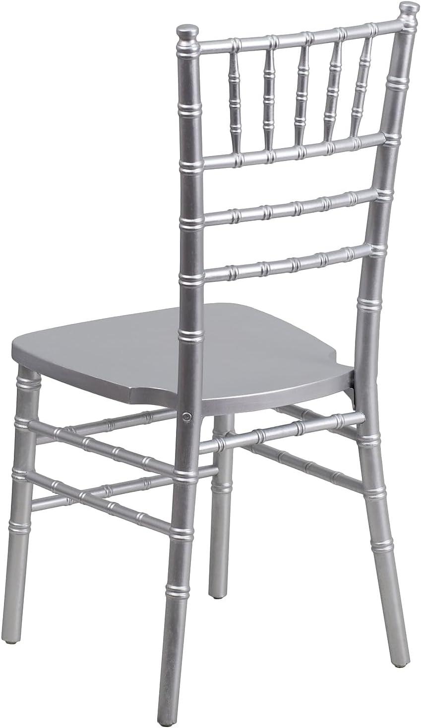 Elegant Silver Wood Chiavari Banquet Chair