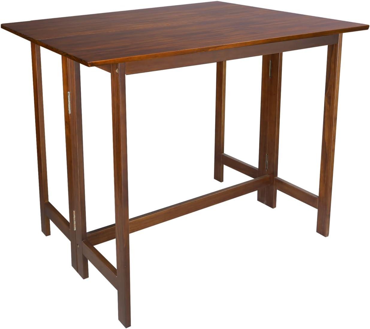 Casual Home 28 Inches Folding Dining Table, Warm Brown