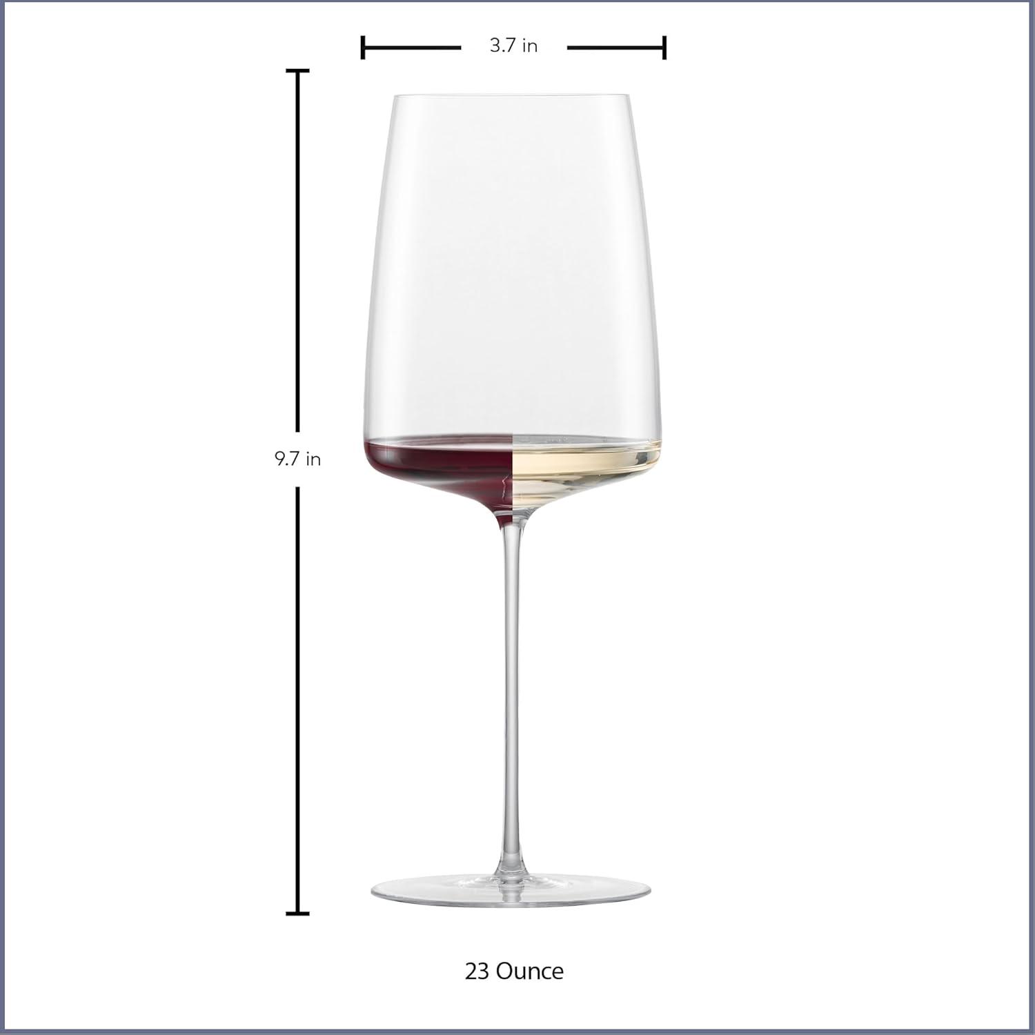 Simplify Transparent Red Wine Glass Set, 18.8oz
