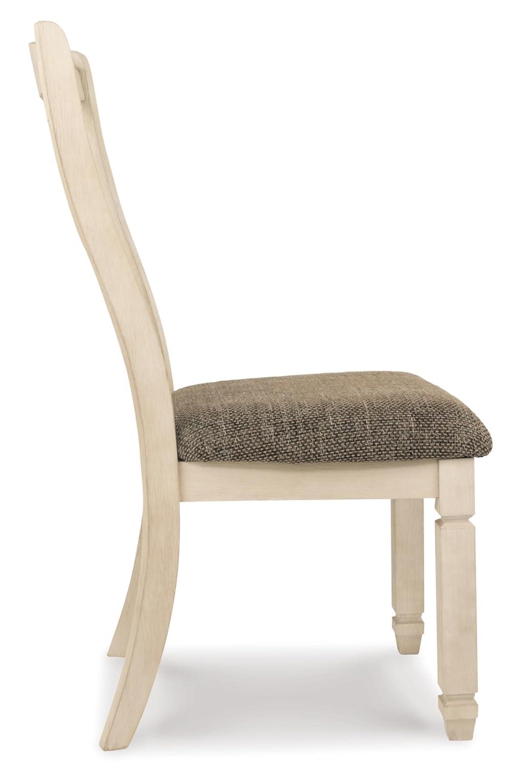 Signature Design By Ashley Bolanburg Upholstered Dining Room Chair, 2 Count, Antique White