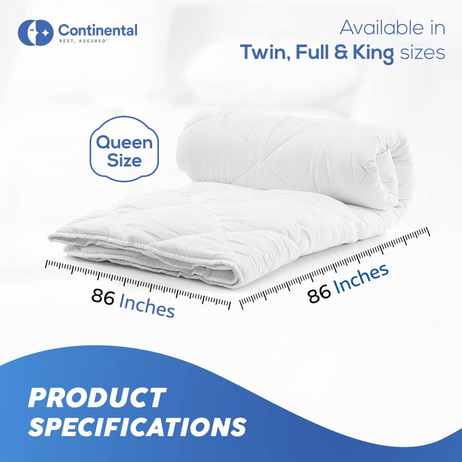 ContinentalBedding Serenity 700FP Blanket White Goose Down Summer Duvet, Baffle Box Construction, 100% Cotton, RDS Certified, Lightweight