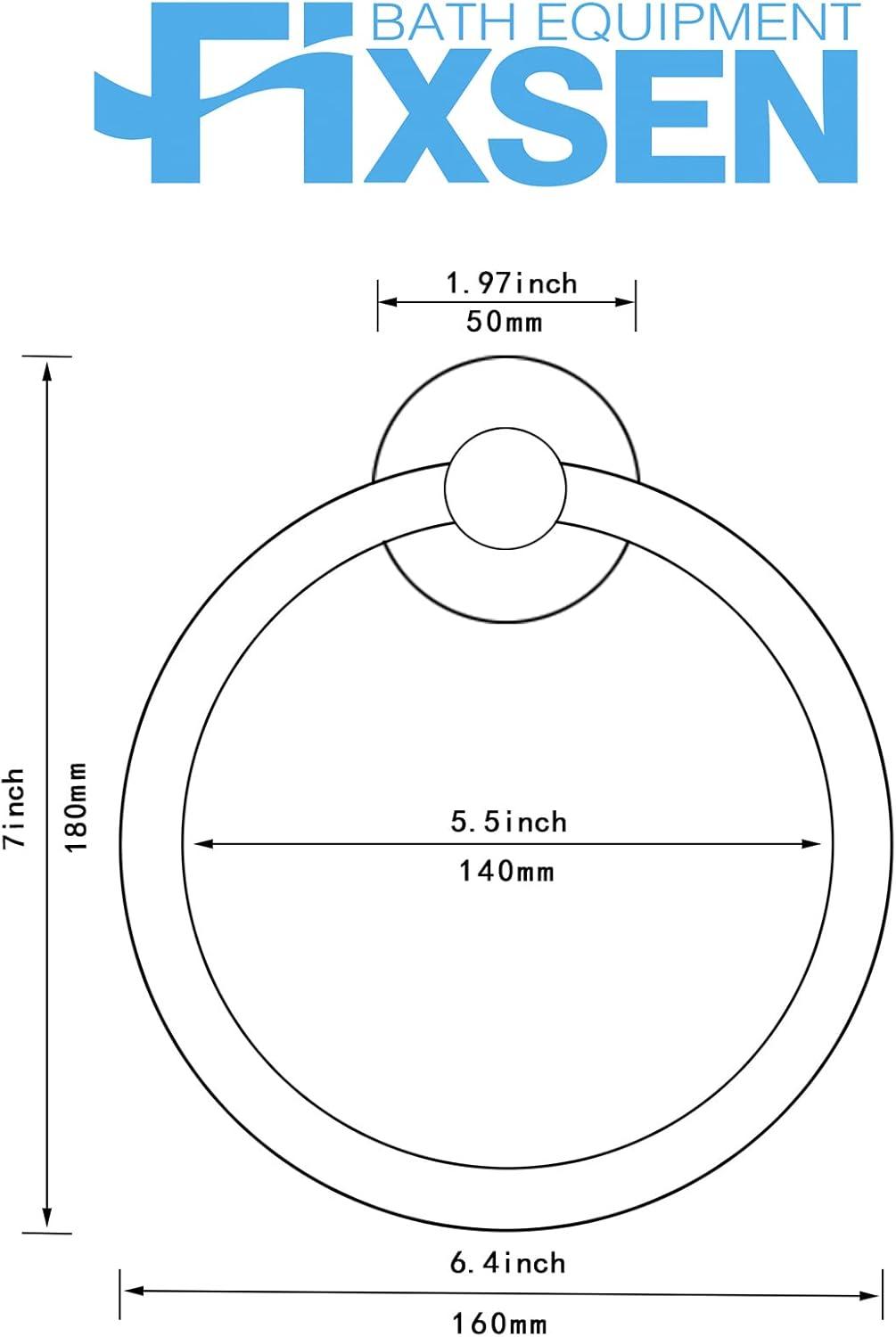 Matte Black Wall Mounted Round Towel Ring