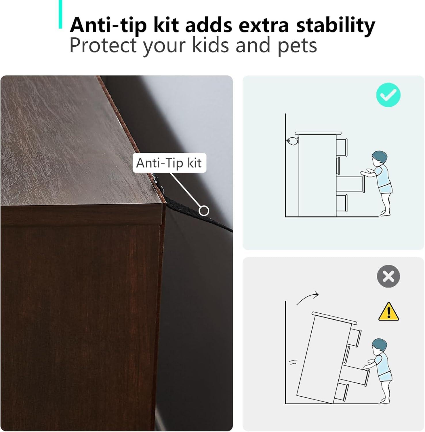 Ebern Designs Farmhouse Cherry Red Curved Tall 4 Drawers Dresser for Bedroom, 4 Chest of Drawers for Closet