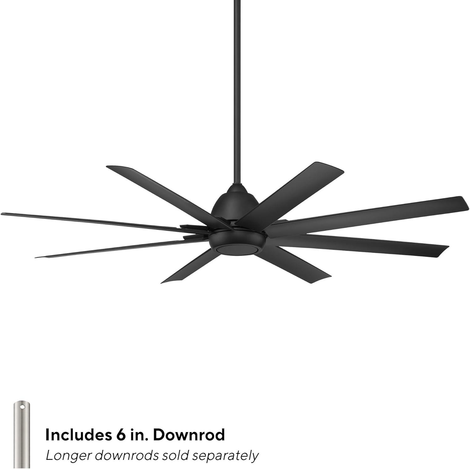 66" 8 - Blade Outdoor / Indoor Smart Ceiling Fan with Remote Control Included, Works With Google Assistant, Amazon Alexa and IOS/Android Mobile APP