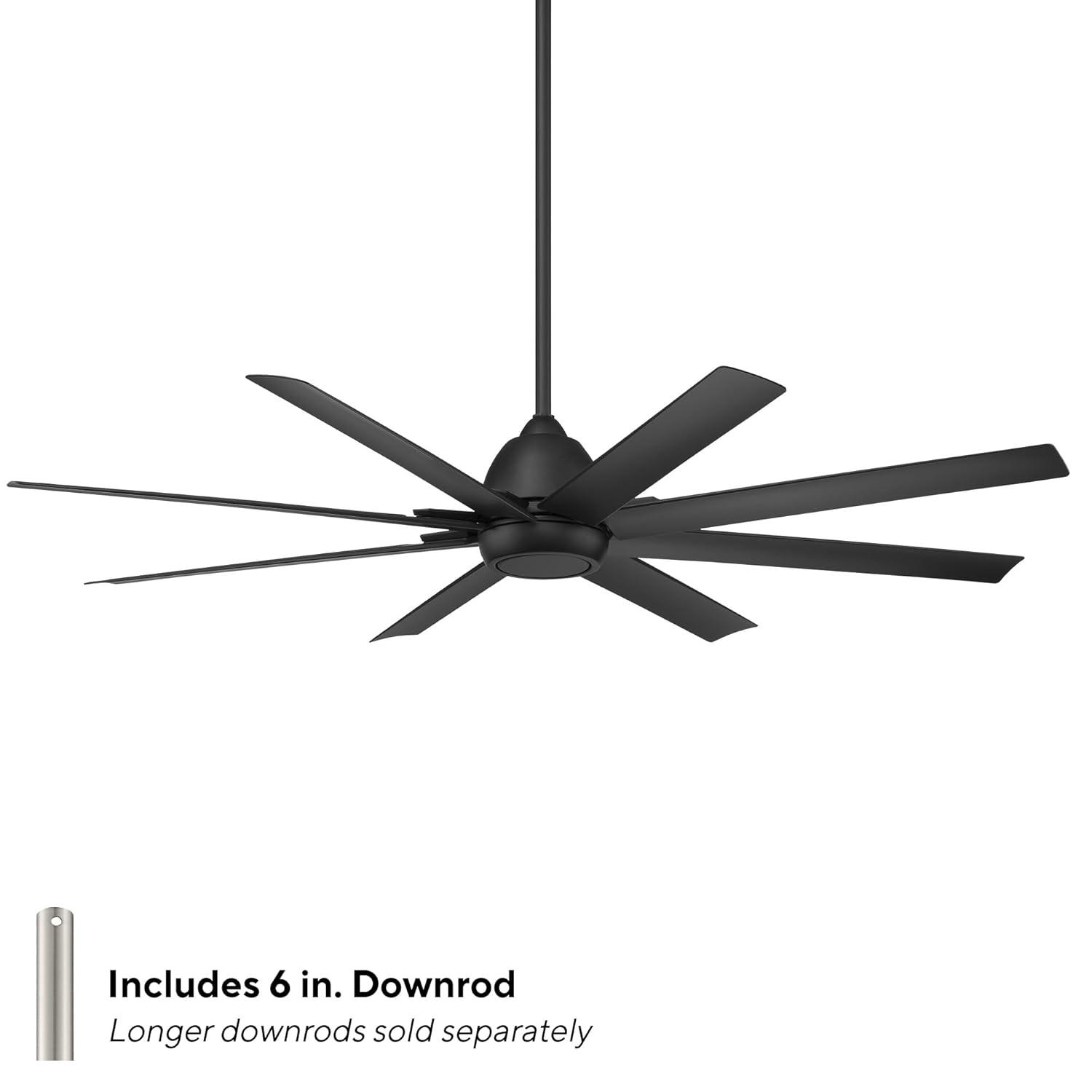 66" 8 - Blade Outdoor / Indoor Smart Ceiling Fan with Remote Control Included, Works With Google Assistant, Amazon Alexa and IOS/Android Mobile APP