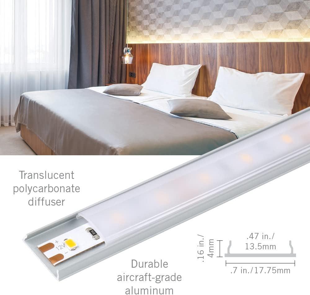 Accessory Packs for LED Tape Light Mounting Channels, Bendable, White