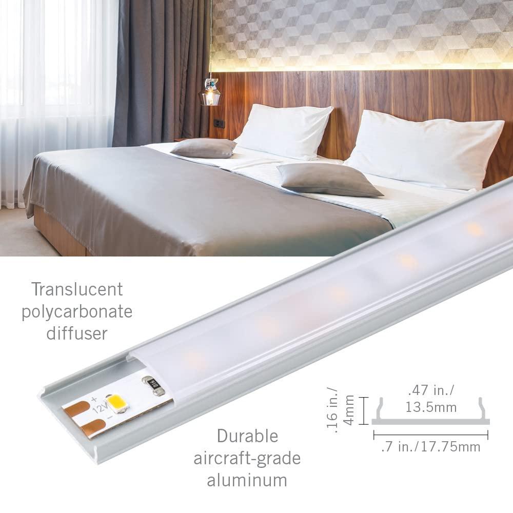 Accessory Packs for LED Tape Light Mounting Channels, Bendable, White