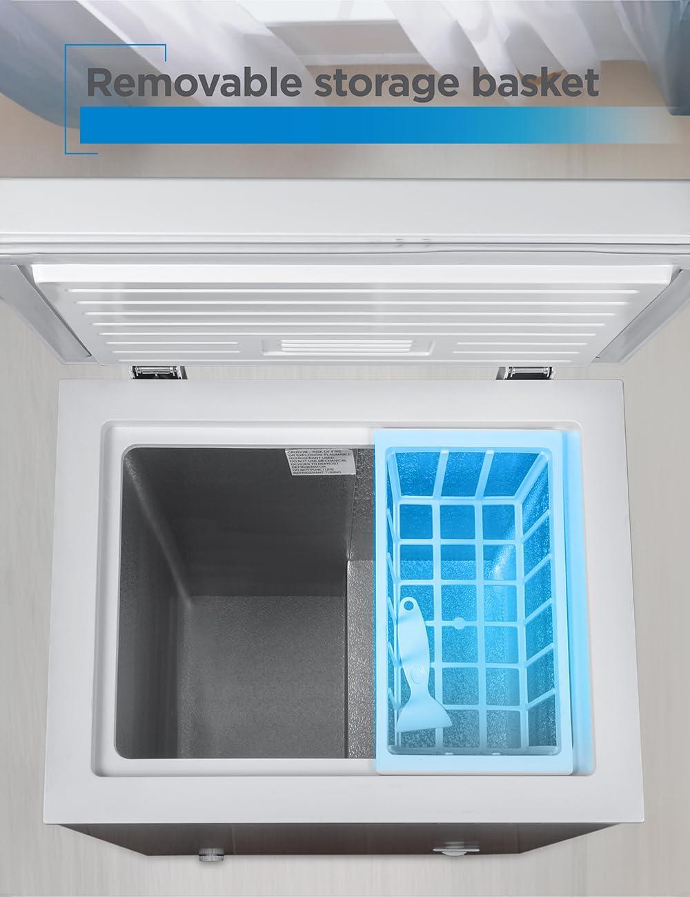 BLACK+DECKER BCFK Series BLACK+DECKER 2.7 Cu. Ft. Compact Chest Freezer, Deep Freezer Holds Up To 94.5 Lbs. of Frozen Food BCFK276