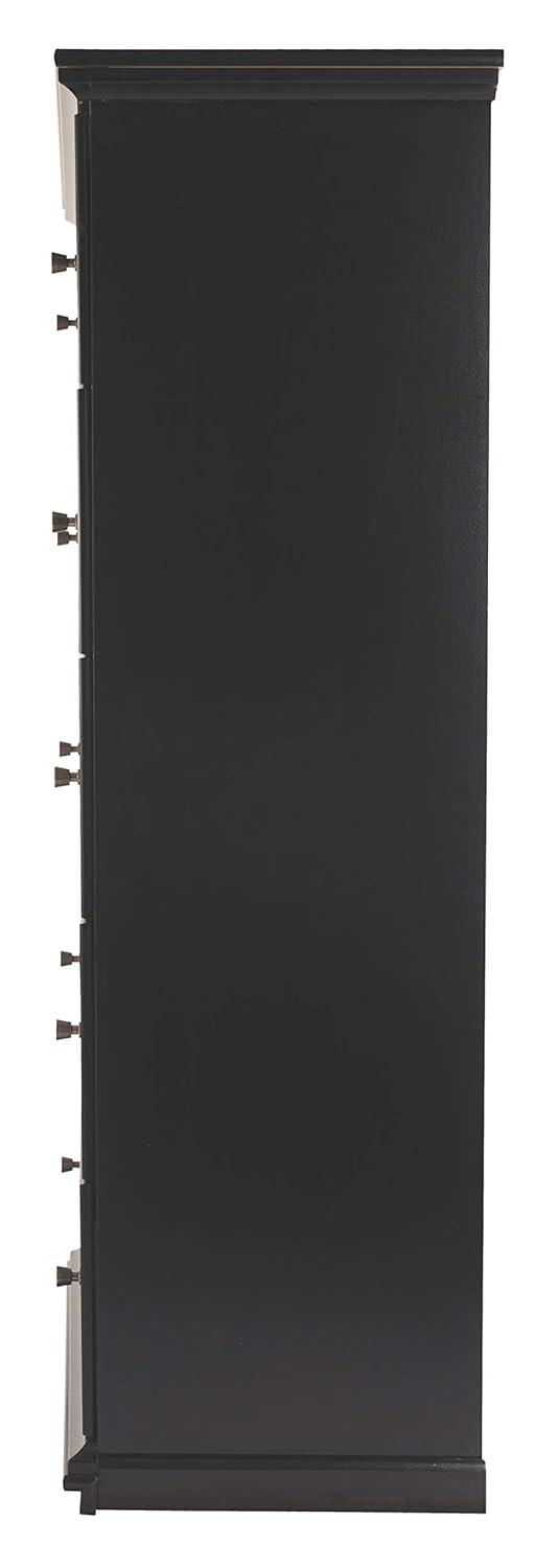 Signature Design by Ashley Maribel 5 Drawer Wood Chest in Black