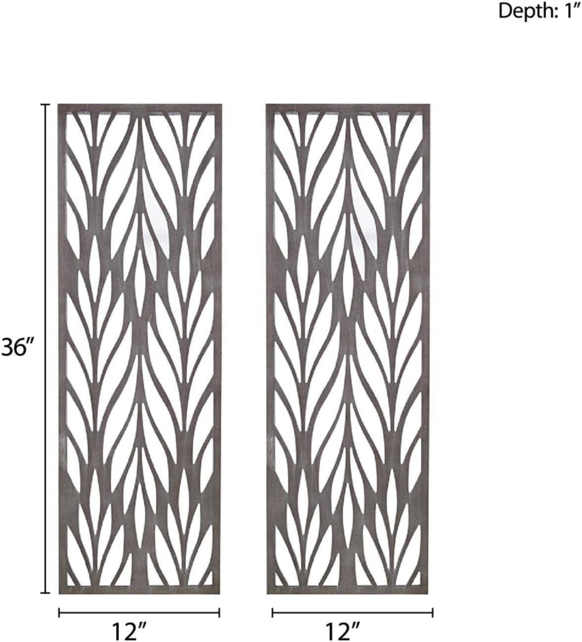 Florian Gray Laser Cut Wood Panel Wall Décor