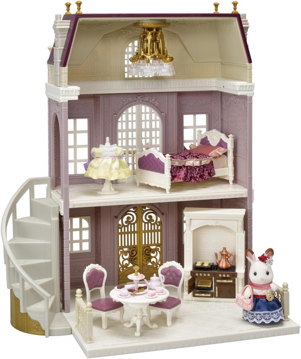 Calico Critters Town Series Elegant Town Manor Gift Set, Dollhouse Playset with Figure, Furniture and Accessories
