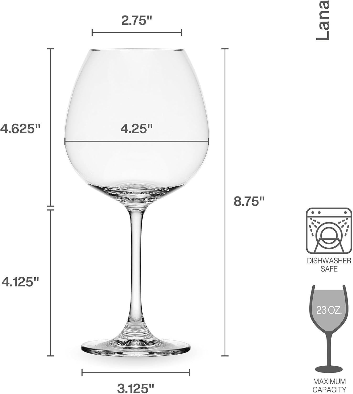 Mikasa Mikasa Lana 23 oz. Balloon Red Wine Glass (Set of 4)
