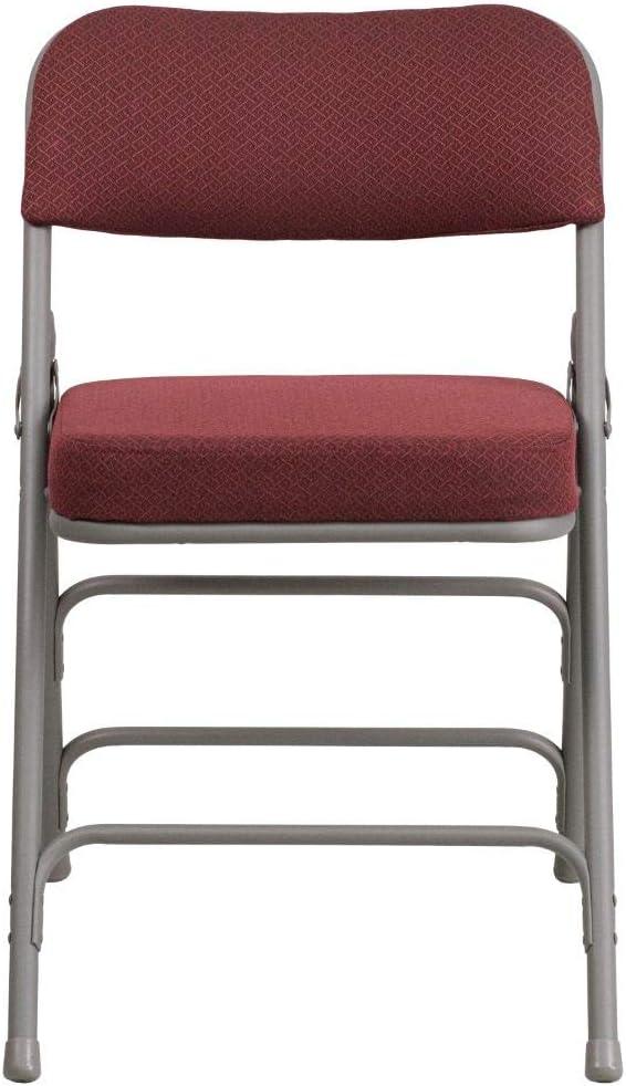 Flash Furniture 2 Pack HERCULES Series Premium Curved Triple Braced & Hinged Fabric Upholstered Metal Folding Chair