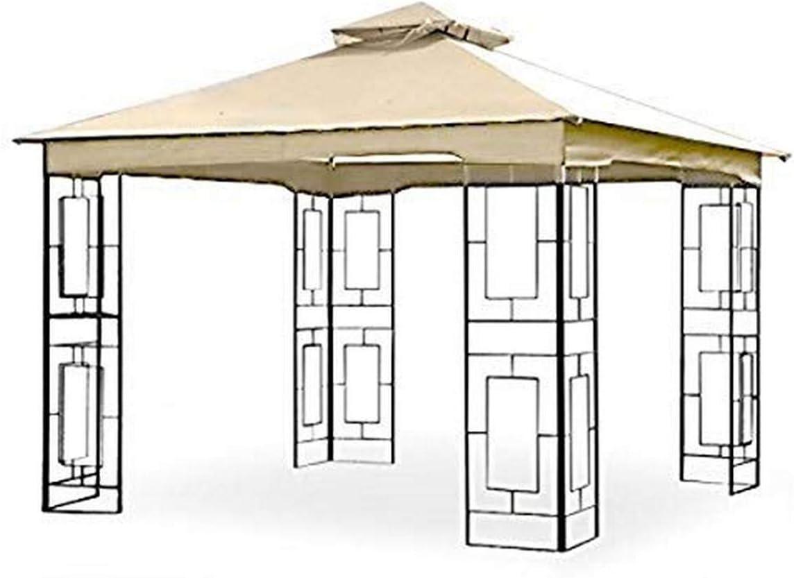 Beige Whisper 10' x 10' Two-Tiered Replacement Gazebo Canopy