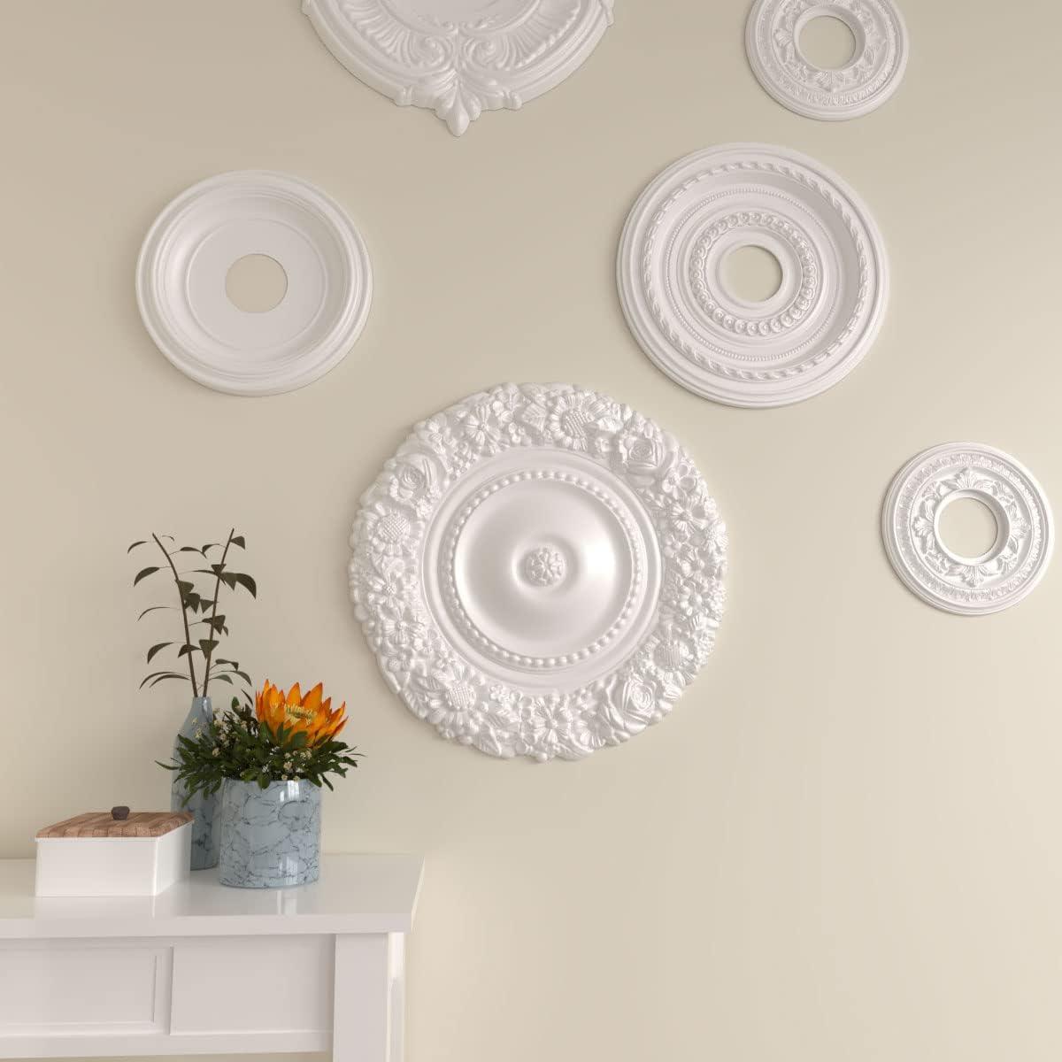 Ekena Millwork 21"OD x 2"P Marseille Ceiling Medallion (Fits Canopies up to 7 3/8")