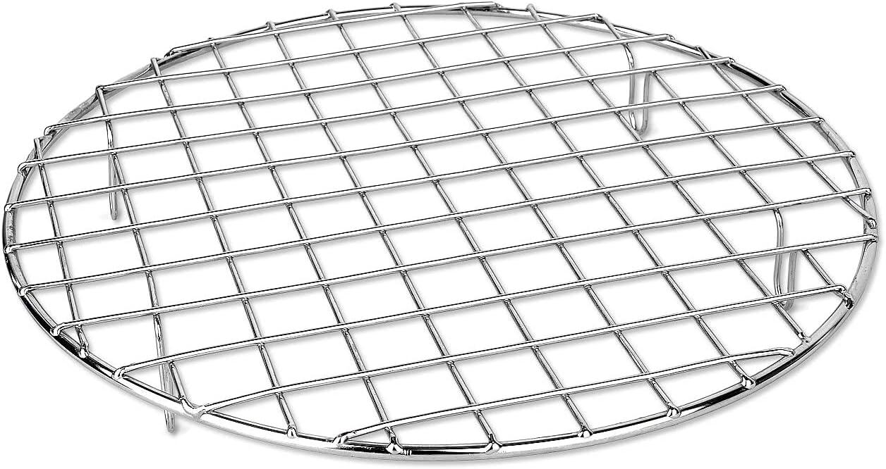 BBQ Accessories Grill Rack - 304 Stainless Steel Baking Cooking Round Rack for Rib Cookie Cakes, 10 Inches…