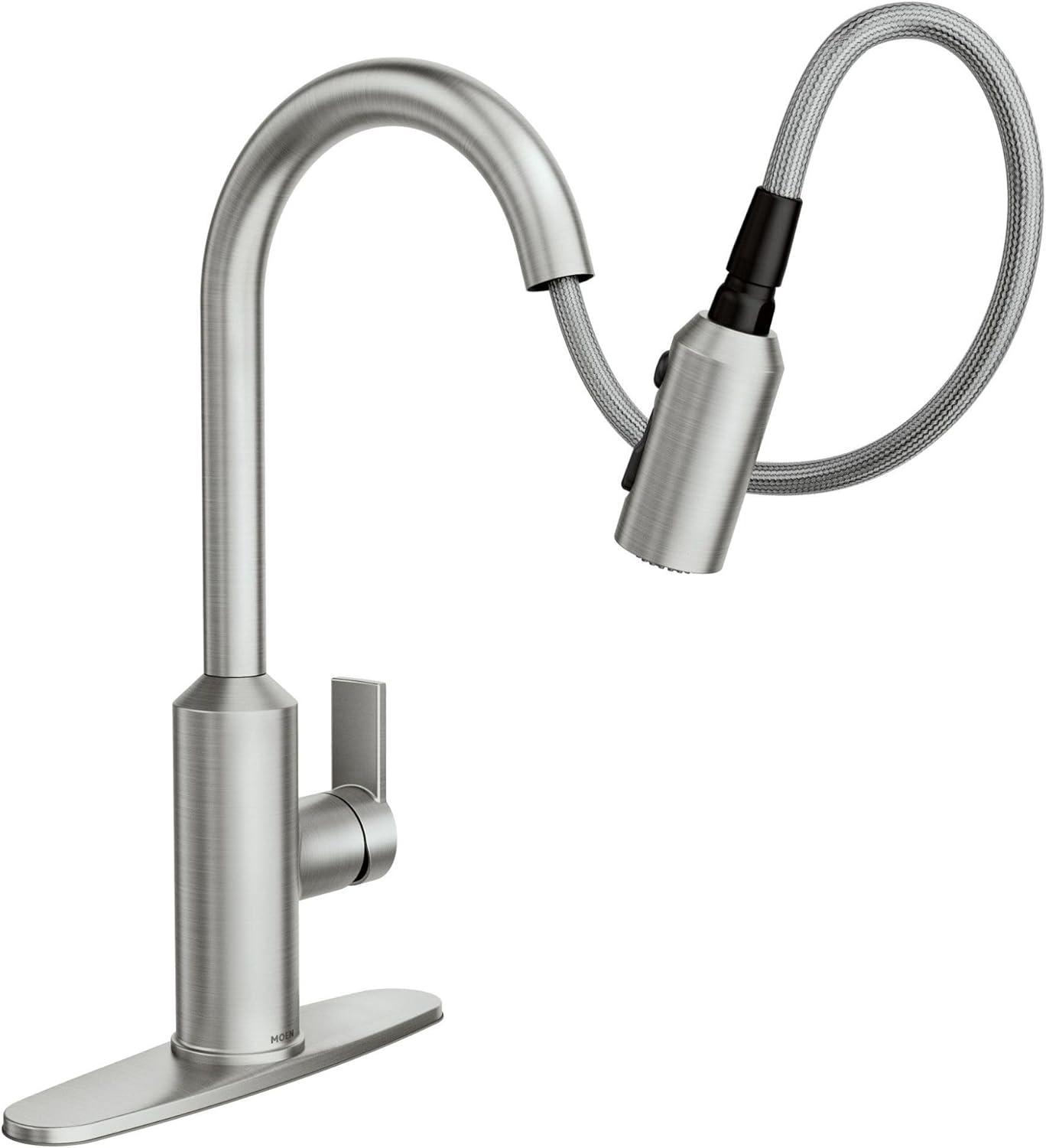 Brushed Nickel Single-Handle Pull-Out Spray Kitchen Faucet