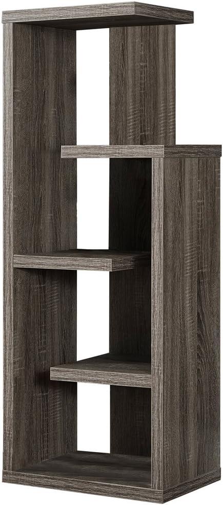 Toto Bookshelf, Bookcase, Etagere, Corner, 5 Tier, 72"H, Office, Bedroom, Laminate, Contemporary