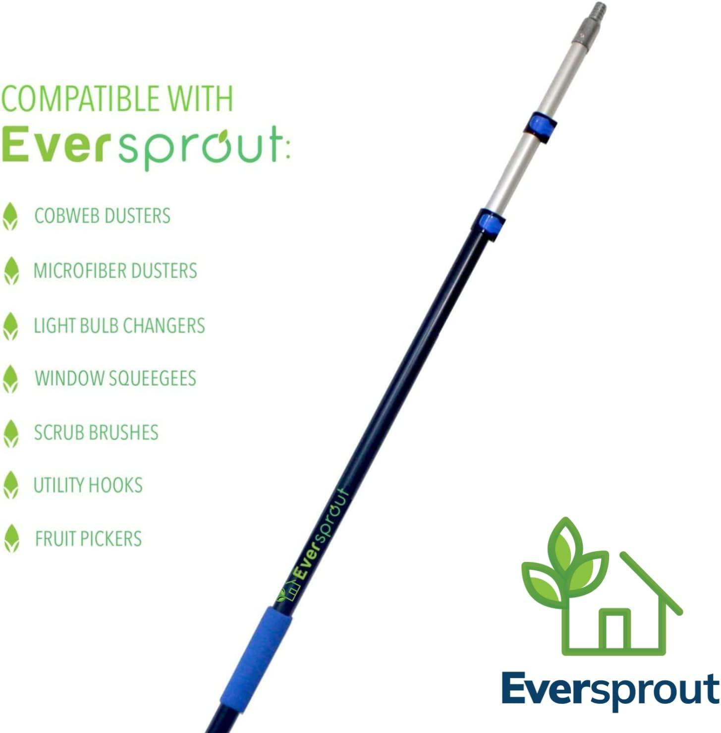 EVERSPROUT 5-to-12 Foot Cobweb Duster and Extension-Pole Combo