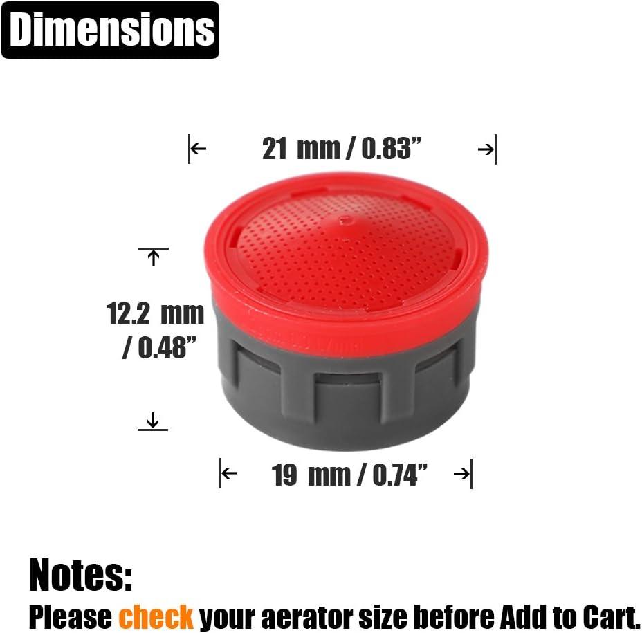 Standard Size Red and Black Plastic Faucet Aerator 5-Pack