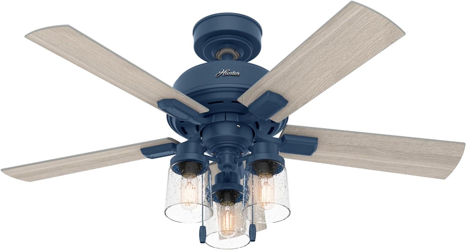 44" Hartland 5 - Blade Standard Ceiling Fan with Pull Chain and Light Kit Included