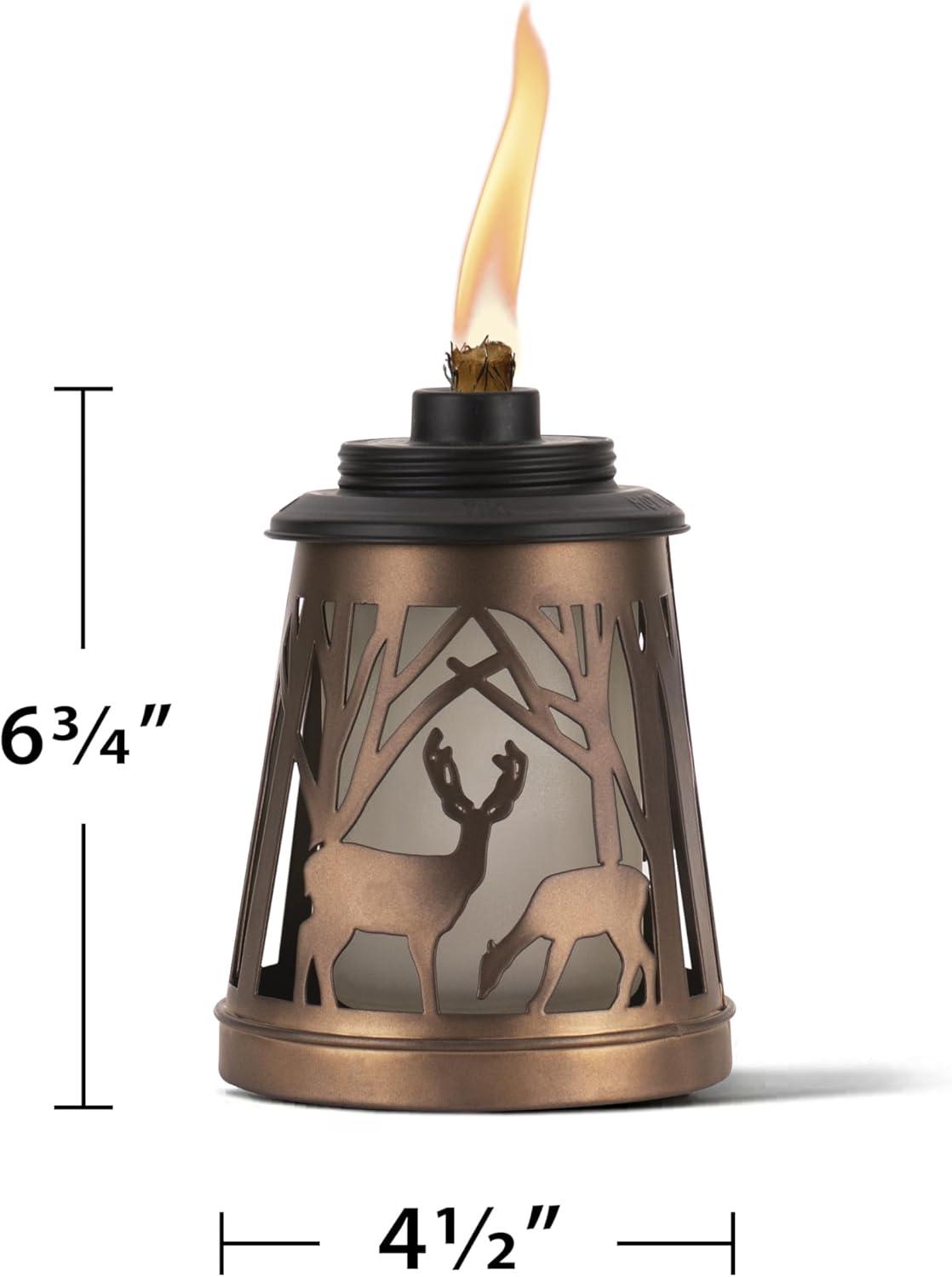 TIKI® Brand 6.75 Inch Woodsy Table Torch Metal Brown