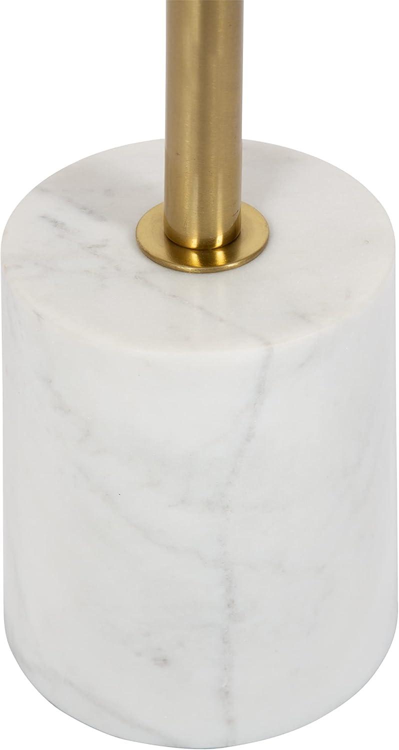 Gold and White Marble Mirrored Drink Table