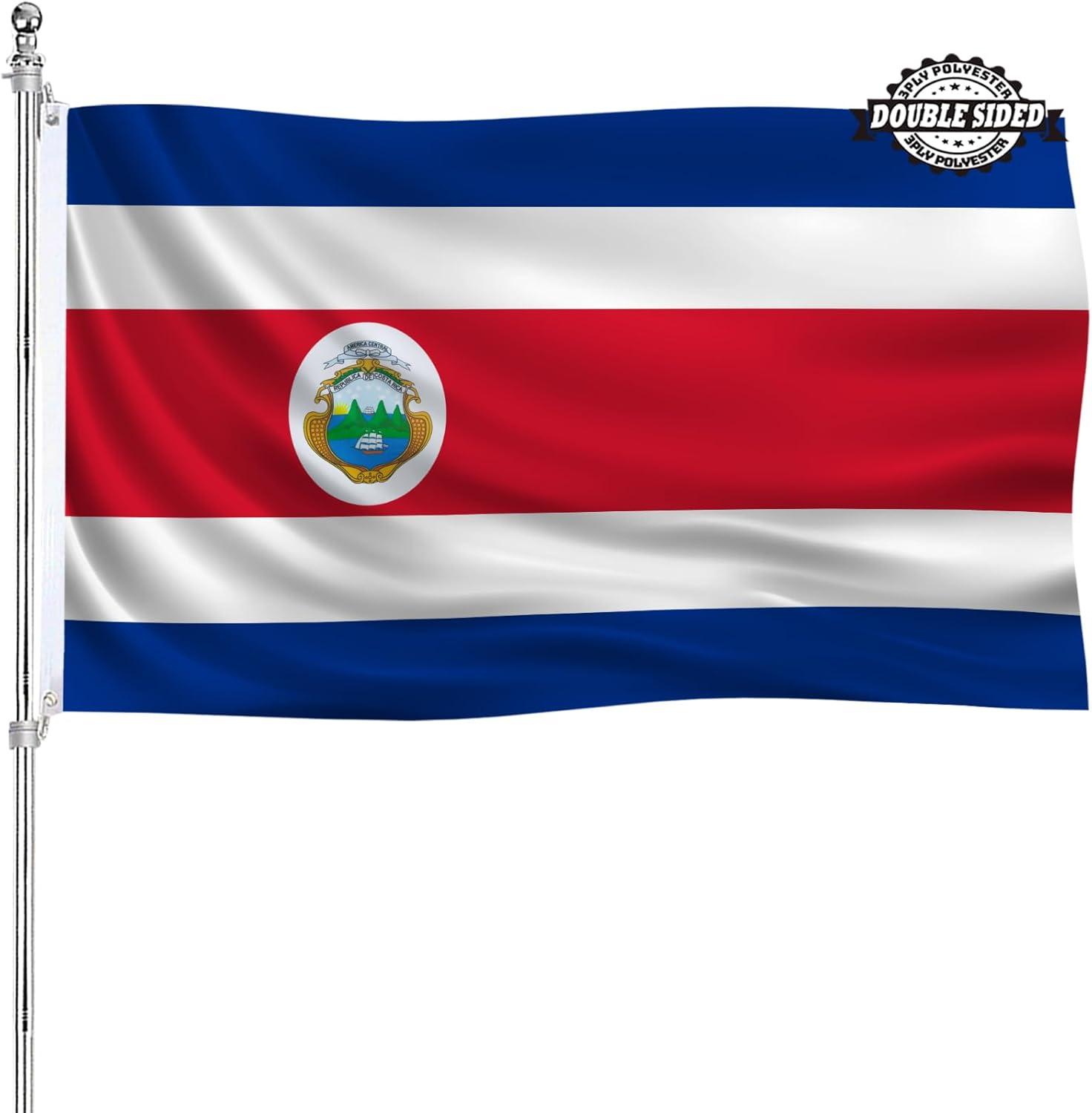 Flag Costa Rica Super Poly 3X5 Banner