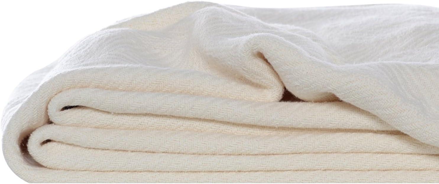 Eddie Bauer Herringbone Cotton Reversible Blanket