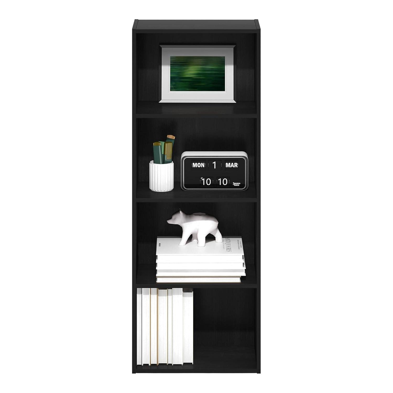 Furinno Luder 4-Tier Open Shelf Bookcase, Blackwood